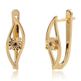 Cercei din Argint 925 Placat cu Aur ( 3.24 grame ) cu Diamant Roșu 0.03 Carate