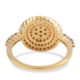 Inel din Argint 925 Placat cu Aur ( 2.46 grame ) cu Diamant Roșu 0.7 Carate