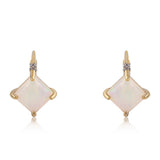 Cercei din Argint 925 Placat cu Aur ( 1.73 grame ) cu Opal Etiopian Lega Dembi și Topaz Alb 1.63 Carate