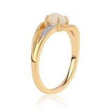 Inel din Argint 925 Placat cu Aur ( 2.22 grame ) cu Opal Etiopian Lega Dembi 0.34 Carate
