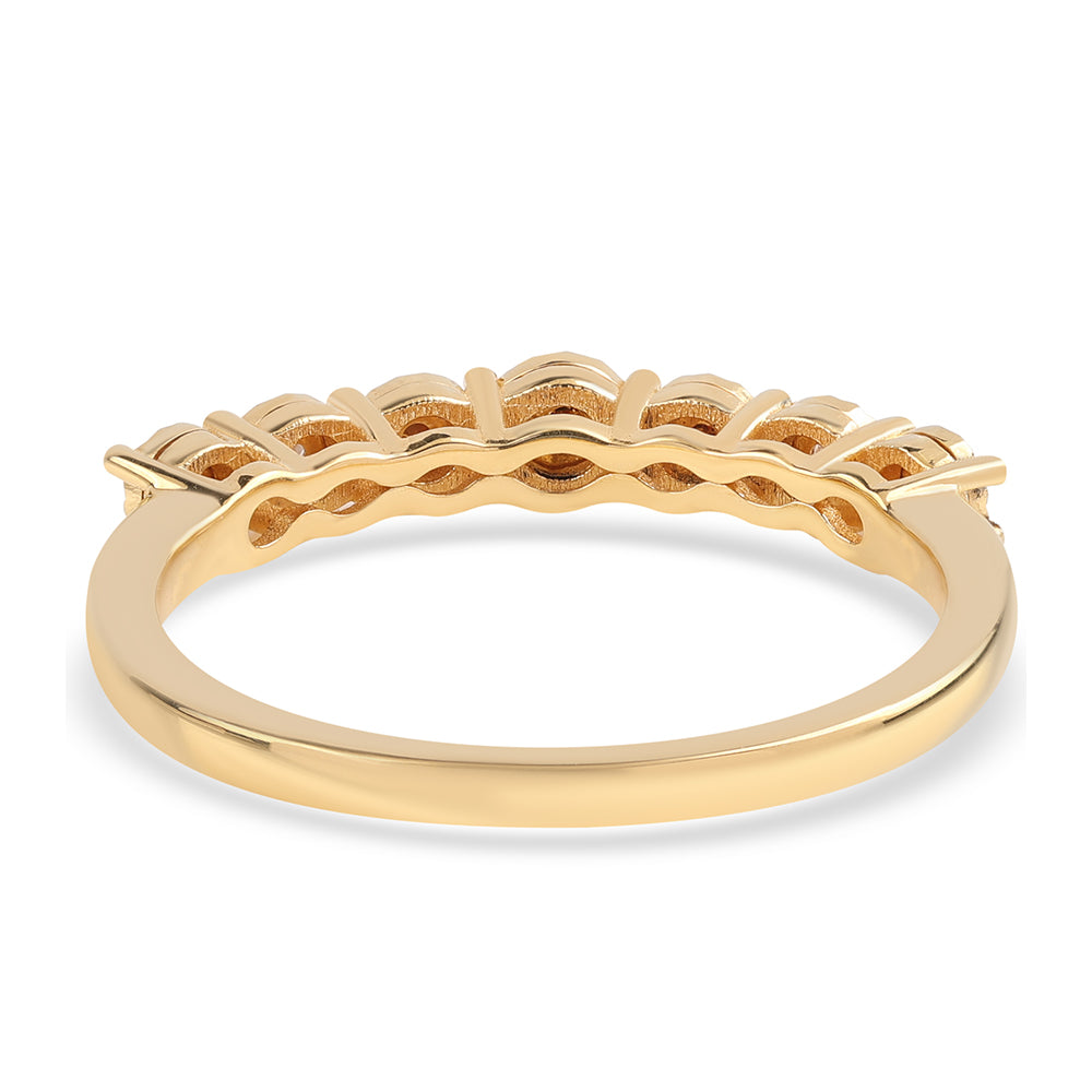 Inel din Argint 925 Placat cu Aur ( 2.2 grame ) cu Diamant Roșu și Diamant Alb 0.05 Carate