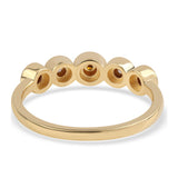 Inel din Argint 925 Placat cu Aur ( 2.47 grame ) cu Diamant Roșu și Diamant Alb 0.04 Carate