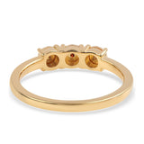 Inel din Argint 925 Placat cu Aur ( 2.06 grame ) cu Diamant Roșu 0.04 Carate