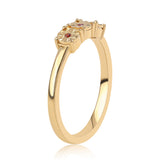 Inel din Argint 925 Placat cu Aur ( 2.06 grame ) cu Diamant Roșu 0.04 Carate