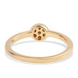 Inel din Argint 925 Placat cu Aur ( 1.86 grame ) cu Diamant Roșu 0.1 Carate