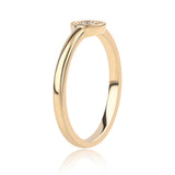 Inel din Argint 925 Placat cu Aur ( 1.86 grame ) cu Diamant Roșu 0.1 Carate