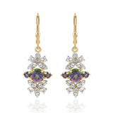 Cercei din Argint 925 Placat cu Aur ( 3.25 grame ) cu Topaz Mistic 3.47 Carate