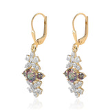 Cercei din Argint 925 Placat cu Aur ( 3.25 grame ) cu Topaz Mistic 3.47 Carate