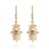 Cercei din Argint 925 Placat cu Aur ( 3.25 grame ) cu Topaz Mistic 3.47 Carate