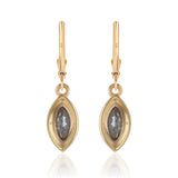 Cercei din Argint 925 Placat cu Aur ( 2.32 grame ) cu Topaz Mistic și Topaz Alb 2.24 Carate
