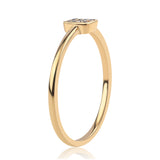 Inel din Argint 925 Placat cu Aur ( 1.33 grame ) cu Diamant Negru 0.06 Carate