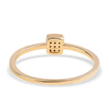 Inel din Argint 925 Placat cu Aur ( 1.33 grame ) cu Diamant Negru 0.06 Carate