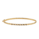 Brățară din Argint 925 Placat cu Aur ( 8.53 grame ) cu Diamant Negru 0.14 Carate