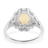 Inel din Argint 925 ( 2.93 grame ) cu Citrin Brazilian Clasa "AA" și Topaz Alb 3.18 Carate