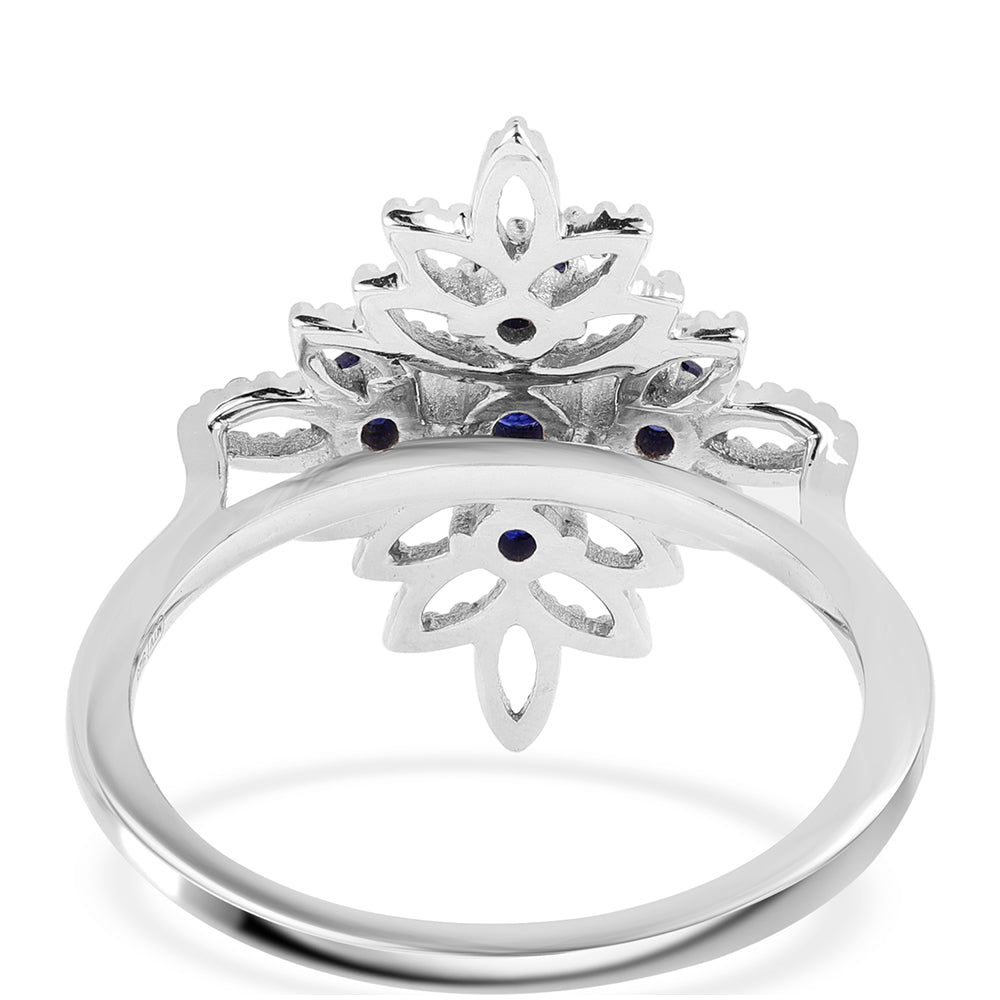 Inel din Argint 925 ( 3.46 grame ) cu Safir Albastru Australian 0.46 Carate