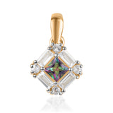 Pandantiv din Argint 925 Placat cu Aur ( 1.13 grame ) cu Topaz Mistic și Topaz Alb 1.24 Carate
