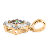 Pandantiv din Argint 925 Placat cu Aur ( 1.13 grame ) cu Topaz Mistic și Topaz Alb 1.24 Carate
