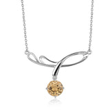 Colier din Argint 925 ( 4.33 grame ) cu Citrin Brazilian Clasa "AA" 2.75 Carate