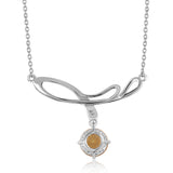 Colier din Argint 925 ( 4.33 grame ) cu Citrin Brazilian Clasa "AA" 2.75 Carate