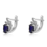 Cercei din Argint 925 ( 2.68 grame ) cu Safir Albastru Australian și Topaz Alb 2.27 Carate