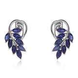 Cercei din Argint 925 ( 2.19 grame ) cu Safir Albastru Australian 1.6 Carate