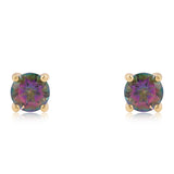 Cercei din Argint 925 Placat cu Aur ( 1.39 grame ) cu Topaz Mistic 1.88 Carate