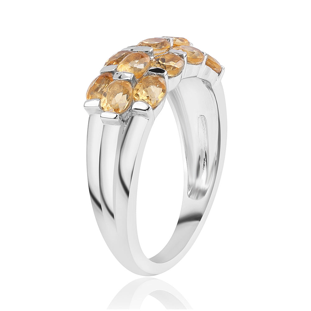 Inel din Argint 925 ( 3.35 grame ) cu Citrin Brazilian Clasa "AA" 2.34 Carate
