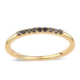 Inel din Argint 925 Placat cu Aur ( 1.2 grame ) cu Diamant Negru 0.14 Carate