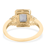 Inel din Argint 925 Placat cu Aur ( 3.29 grame ) cu Topaz Mistic și Topaz Alb 1.86 Carate