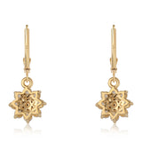 Cercei din Argint 925 Placat cu Aur ( 2.11 grame ) cu Diamant Negru și Topaz Alb 1.78 Carate