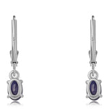Cercei din Argint 925 ( 1.22 grame ) cu Safir Albastru Australian 1.36 Carate