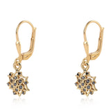 Cercei din Argint 925 Placat cu Aur ( 1.88 grame ) cu Diamant Negru 0.2 Carate