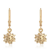 Cercei din Argint 925 Placat cu Aur ( 1.88 grame ) cu Diamant Negru 0.2 Carate