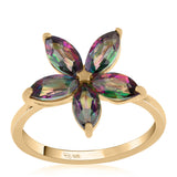 Inel din Argint 925 Placat cu Aur ( 2.42 grame ) cu Topaz Mistic 2.85 Carate