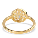 Inel din Argint 925 Placat cu Aur ( 2.84 grame ) cu Topaz Mistic și Topaz Alb 0.94 Carate