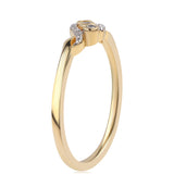 Inel din Argint 925 Placat cu Aur ( 2.22 grame ) cu Diamant Negru 0.08 Carate