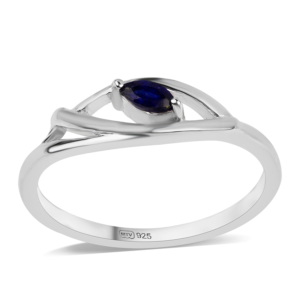 Inel din Argint 925 ( 2.09 grame ) cu Safir Albastru Australian 0.18 Carate