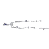 Colier din Argint 925 ( 6.6 grame ) cu Safir Albastru Australian 1.02 Carate