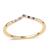 Inel din Argint 925 Placat cu Aur ( 1.33 grame ) cu Diamant Negru 0.07 Carate