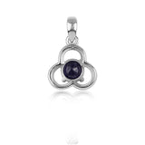 Pandantiv din Argint 925 ( 1.2 grame ) cu Safir Albastru Australian și Topaz Alb 1.39 Carate