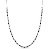 Colier din Argint 925 ( 7.25 grame ) cu Safir Albastru Australian și Topaz Alb 10.36 Carate