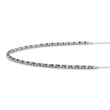 Colier din Argint 925 ( 7.25 grame ) cu Safir Albastru Australian și Topaz Alb 10.36 Carate