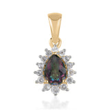 Pandantiv din Argint 925 Placat cu Aur ( 0.84 grame ) cu Topaz Mistic și Topaz Alb 1.14 Carate