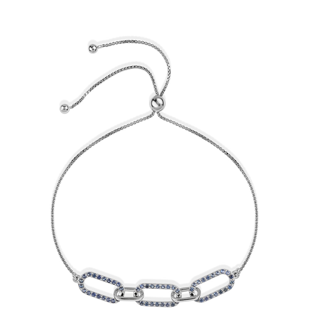 Brățară din Argint 925 ( 3.68 grame ) cu Safir Albastru Australian 0.84 Carate