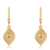 Cercei din Argint 925 Placat cu Aur ( 2.95 grame ) cu Diamant Negru 0.03 Carate