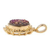 Pandantiv din Argint 925 Placat cu Aur ( 2.38 grame ) cu Drusă Violet 4.33 Carate