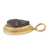 Pandantiv din Argint 925 Placat cu Aur ( 2.96 grame ) cu Drusă Violet 4.68 Carate