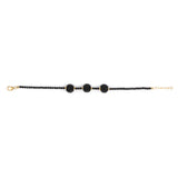 Brățară din Argint 925 Placat cu Aur ( 0.98 grame ) cu Spinel Negru 35 Carate