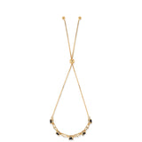 Brățară din Argint 925 Placat cu Aur ( 3.97 grame ) cu Spinel Negru și Topaz Alb 3.39 Carate