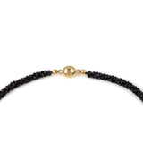 Colier din Argint 925 Placat cu Aur ( 3.32 grame ) cu Spinel Negru 99.8 Carate